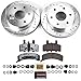 Power Stop Front Brake Kit For 1999 2000 Cadillac Escalade 1992 1993 1994 Chevrolet Blazer - Truck & Tow Carbon Fiber Ceramic Brake Pads & Drilled and Slotted Rotors Replacement, K1970-36