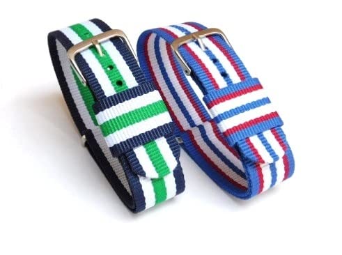 20mm Stech Nylon Nato Strap For Watch Combo Of Two (Sky Blue/Red/White & Blue/white/green) (B08622BGXP) Amazon Price History, Amazon Price Tracker