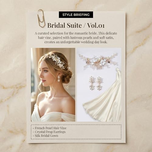 Peine Nupcial Floral Plateado Hecho a Mano miniatura 7