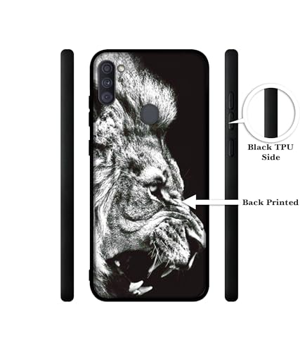 Image of Angry Lion Design Premium 2D Printed Metal Back Case Cover for Samsung Galaxy A11 4G / M11 4G
