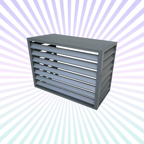 QYMYOZ Gartenzaun- Aluminium- Klimaanlagenabdeckung & Mülltonnengehäuse, 100 x 50 x 70 cm (Grau)- Langlebiger, witterungsbeständiger und stilvoller Gartenschutz