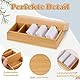Karteikarten Box Holz A8 Lernkarteibox Holz 21.7 * 9.5 * 7cm Karteikasten Holz mit Deckel Vokabelbox Holz Karten Aufbewahrungsbox Holz Karteibox für Büro Schulen (Holzfarbe)