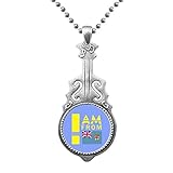 Material: Metall Ich bin von Fidschi Art Deco Geschenke Mode Anhänger Schmuck Musik Gitarre Torque Star Moon