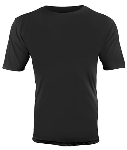 Epic Adult Cool Performance Dry-Fit Crew T-Shirt Jerseys Black XL