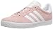 adidas Originals Girls' Gazelle C Sneaker, Ice Pink/White/Metallic Gold, 2 Medium US Little Kid
