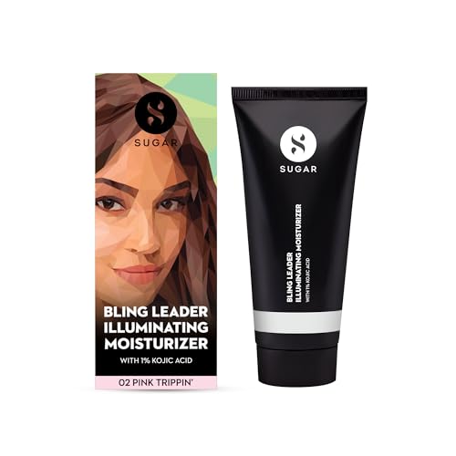 Image of SUGAR Cosmetics Bling Leader Illuminating Moisturizer with 1% Kojic Acid | Strobe Cream | 2-in-1 Moisturizer + Highlighter | 50ml - 02 Pink Trippin
