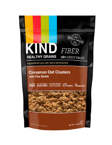 Kind Healthy Grains Granola, Cinnamon Oat Clusters with Flax Seeds, Gluten Free, Healthy Snack Mix, 6g Protein, 11oz, 1 Count - image 1
