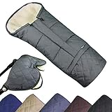 a) universaler Handwärmer/Muff + b) Winterfußsack/Mumie mit Wolle