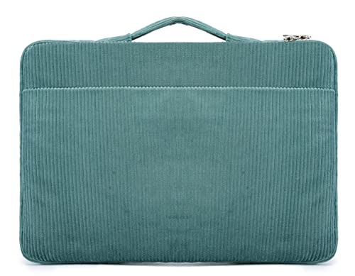 Kinmac Corduroy 360° Protective Water Resistant Laptop Case Bag Sleeve for MacBook Pro 14 inch and 14 inch HP Lenovo Dell ASUS Acer Laptop(Green)