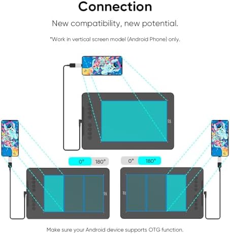 Bild 4 - XP-PEN DECO01V2 Grafik-Tablet, Zeichnen, 10 x 6 Zoll, passiver Eingabestift, 8192 Stufen, Neigung und 8 Shortcuts, kompatibel mit Windows/Mac OS/ChromeBook/Android