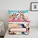 Feelyou Giraffe Comforter Set Safari Giraffe Family Bedding Set for Kids Boys Adults Youth Colorful Geometric Stripe Decor Comforter Wild Animal Quilt Set with 1 Pillowcase 2Pcs Bedding Twin