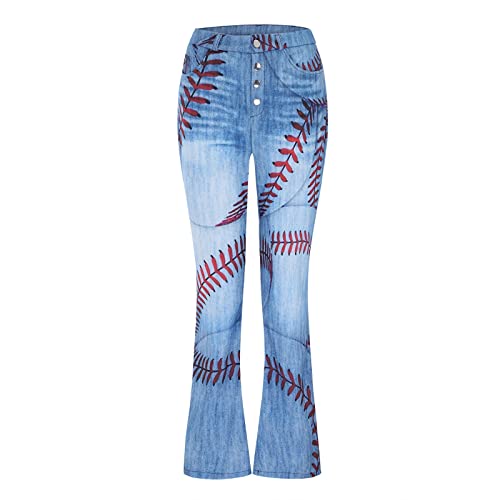 Duowei High Waist Dress Leggings For Women Women's Long Multiple Choice Printed Casual Pants Women Casual Figure Flattering Red #TOP1