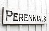 Perennials Sign - Carved in a 40'x10' Wood Board | Rustic Distressed |Farmhouse Style | Farm Stand | Plant Nursery Shop Advertisement | Handmade in NC