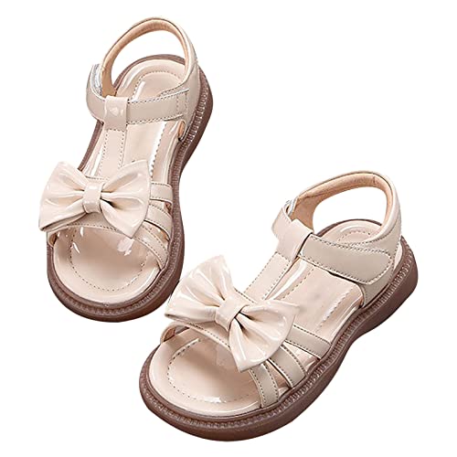 Toddler 𝐟Lats Girls Sandals Bow Design Princess Shoes Dress Flat Shoes Toddler/Little Child/Big Kids Slippers Size 6