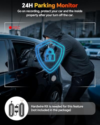 Cámara de salpicadero delantera y trasera interior de 3 canales para coches, cámara de salpicadero de 1080P, lente ajustable, 3 vías, grabación en bucle, visión nocturna - imagen 5