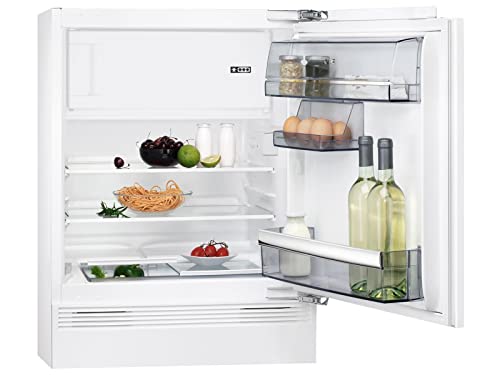 AEG SFB682E1AF Frigorífico Una Puerta Integrable, Bajo Encimera, 82 cm, Door on Door, OptiSpace, Congelador 4 Estrellas, Control Electrónico, Inverter, 1 cajón, luces LED, Técnica arrastre, Clase E
