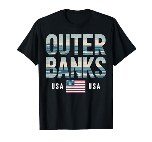 Outer Banks USA Coastal Crabe Design T-Shirt