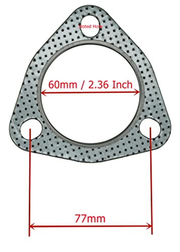Dsnaduo 2 inch 51mm 3-Bolt Exhaust Flange Connection Kit（Flange & Gasket) for Exhaust Turbo Downpipe Catback Headers Stainless Steel - Thumbnail 3