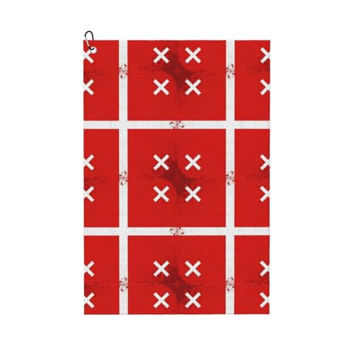 Supdreamc Denmark Flag Golf Microfiber Towel 24x16