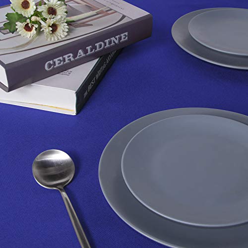 Image of sancua Rectangle Tablecloth - 90 x 156 Inch - Stain and Wrinkle Resistant Washable Polyester Table Cloth, Decorative Fabric Table Cover for Dining Tables, Buffet Parties and Camping, Blue