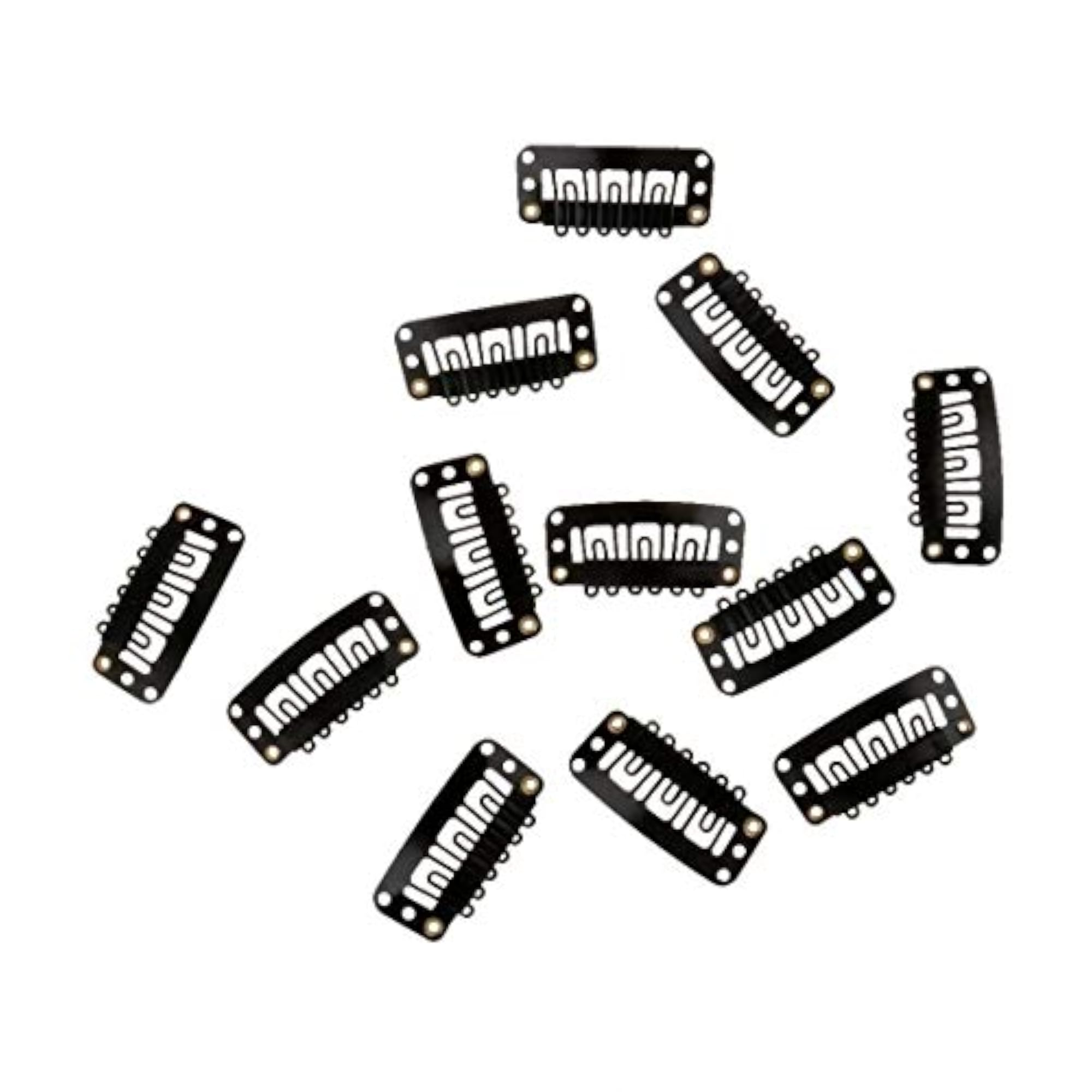 15 Pcs U Shape Snap Clip for Hair Extension Weft Wigs