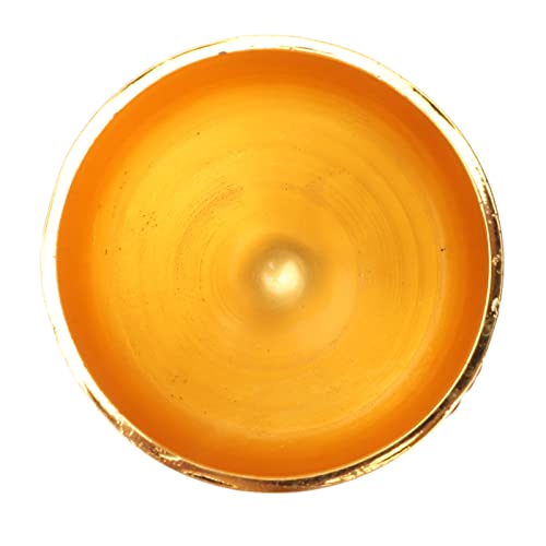 Tgoon Copo de cafetão, liga de zinco 10 cm alto relevo flor cálice dourado amplamente utilizado para