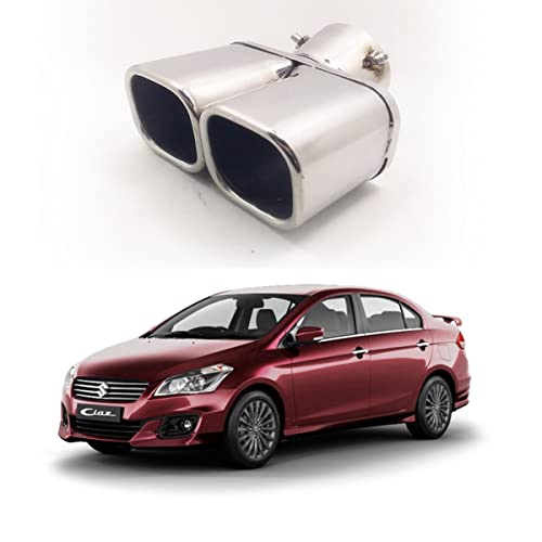 Oshotto Stainless Steel SS-010 Car Exhaust Muffler Silencer Cover Compatible with Maruti Suzuki Ciaz (Chrome)