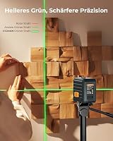 CIGMAN Mini Laser Wasserwaage Grün mit 30 m Reichweite &4 Helligkeitsstufen – Ansicht 6