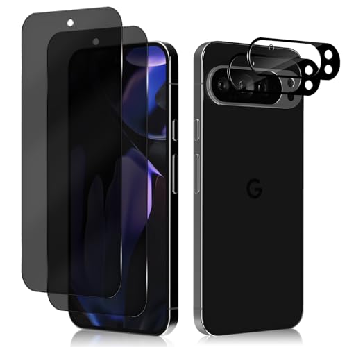 #VerdientProvisionen<br>Sichtschutz für Google Pixel 9 Pro 5G Privacy Schutzfolie [2 + 2 Stück] 9H Anti Spähen Panzerglasfolie + Kameraschutz Anti-Spy Displayschutzfolie für Google Pixel 9 Pro 5G
