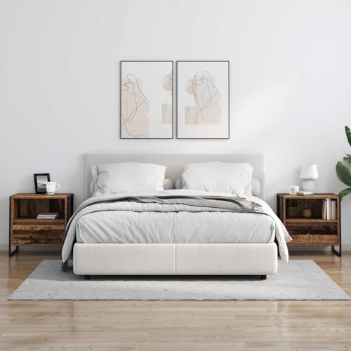 Table de Chevet Compacte avec 2 Tiroirs pour Optimiser le Rangement des Petites Chambres - 5