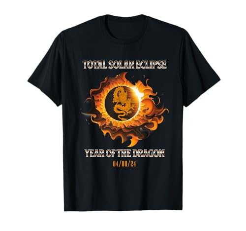 Total Solar Eclipse 2024 in the Year of the Dragon T-Shirt