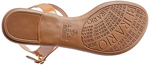 Sandalia Verniz Premium, Beira Rio, Feminino, Camel, 35