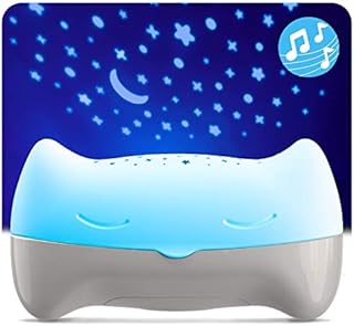 Benbat Hooty Night Light Projector - Sound and Sleep Projector with Glowing Night Light and Starlight Projection Image for Nursery or Car - for Use at Home or On-The-Go
