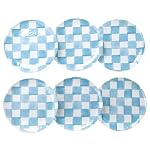 Melamine Dinner Plates, Round Plates,Shatter Resistant, 10.25 inch, set of 6 Blue