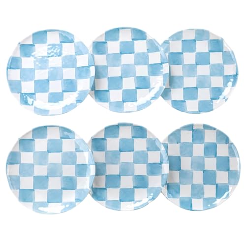Melamine-Dinner-Plates-Round-PlatesShatter-Resistant-1025-inch-set-of-6-Blue Melamine Dinner Plates, Round Plates,Shatter Resistant, 10.25 inch, set of 6 Blue - Image 1