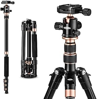 TYCKA Rangers 56” Compact Travel Tripod, Lightweight Aluminum Camera Tripod for DSLR Camera