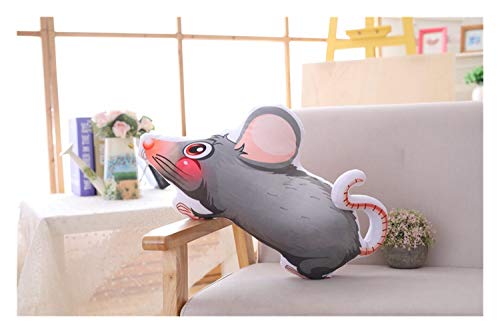 NOBRAND Printing Mouse Pillows Personality Creative Pillow Vivid Fashion Cushion Festival Gift Plush Toy Decoration Soft Toy Bed, Lap, Sofa (Color : Gray, Size : 25cm)