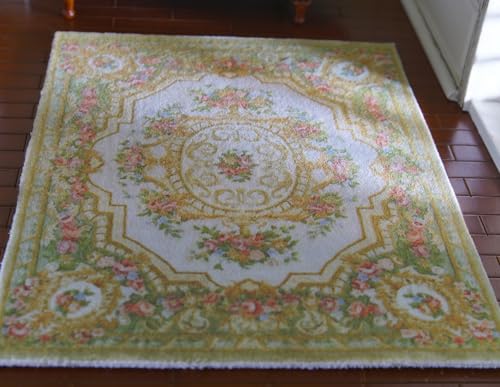 French Royal Savonnerie Inspired Dollhouse Miniature Area Rug 1/12 1/6 (Small)