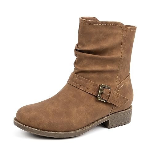 VJH confort Women's Mid Calf Boots, Comfort Buckle...