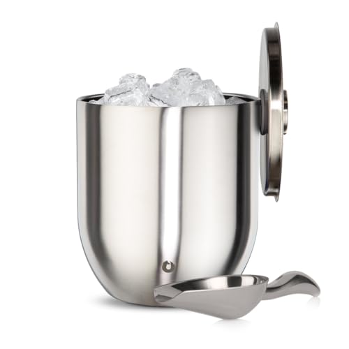 Snowfox Plus - Insulated Ice Bucket with Lid/Scoop, Premium Vacuum Insulated Stainless Steel Ice Buckets for Parties, Ice Box, Home Bar Accessories, Parties Supplies, Bar Decor, 3L by Snowfox - Used condition - US$39.51