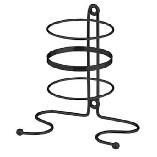 Suporte para Secador de Cabelos Fixar na Parede Aço Preto