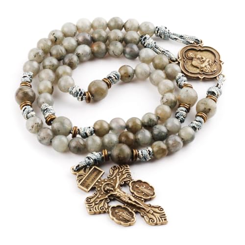St. Joseph Labradorite Paracord Rosary
