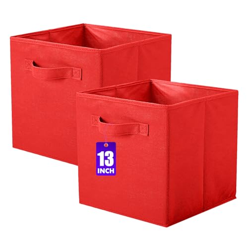 powerking Cube Storage Boxes, Foldable Fabric Storage Bins And Cloth Storage Organizer Drawer For Shelves, Closet And Toys Storage, 33 X 33 X 33 CM