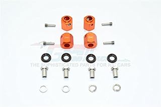 GPM For Traxxas TRX-4 Trail Defender Crawler/TRX-6 Merc-Benz G63 Upgrade Parts Aluminum Wheel Hex Adapters 12mm - 4Pcs Set Orange
