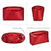 Purse Organizer Insert For Handbags, Silk Purse Organizer with Zipper, Silky Smooth, Bag Organizer For Speedy Neverfull Tote,onthego,Artsy, 6 Sizes (Slender Large, Silky Red)