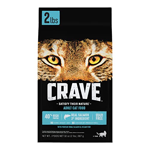 Crave Grain Free Adult High Protein Natural Dry Cat Food With Protein From Salmon & Ocean Fish, 2 Lb. Bag #TOP10