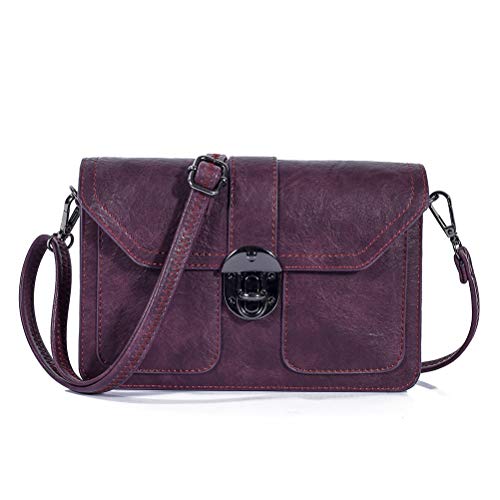 Small Purses for Women Vegan Leather Crossbody Cell Phone Bags Wallet by TENXITER (Purple)