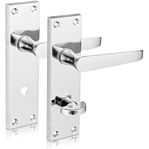 XFORT Polished Chrome Bathroom Door Handles Cover