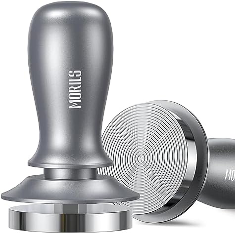 Espresso Tamper 53mm, MORILS Constant 30lb Coffee Tamper with Calibrated Spring Loaded, Stainless Steel Base Hand Coffee Tamper Fits for All 54mm Portafilters Espresso Accessories