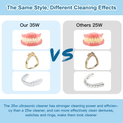 Ultrasonic Cleaner For Dentures, Retainer, Mouth Guard, Whitening Trays, Toothbrush Heads, Ultrasonic Cleaner Machine For Jewelry Diamonds #TOP4